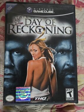 HQ WWE Day of Reckoning 2 GameCube Case with Black & Blue Cover Art